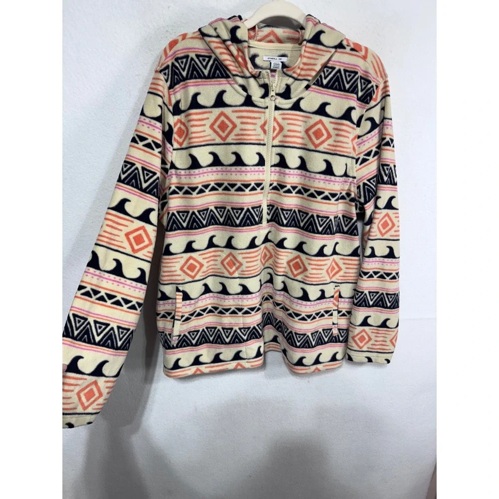 O'Neill‎ XXL Multicolor Fleece Hoodie Women's Aztec Tribal Quarter Zip